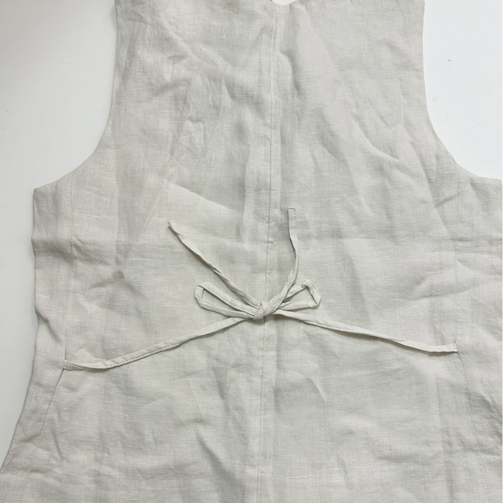 NWT J.Crew Crewneck vest in linen (size 0) - Picture 5 of 6